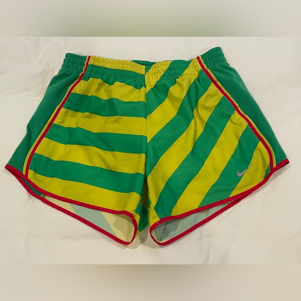 Nike Rasta Jamaican Me Happy Striped Athletic Tempo Running Shorts sz Small EUC